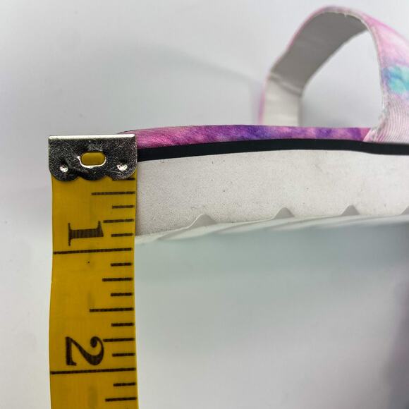 Rampage Ally Strappy Slide Sandals Size 8 Pink Purple Tie Dye Flatform Open Toe - Picture 4 of 10